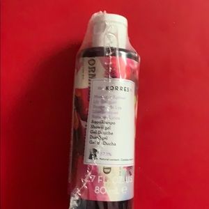 Korres shower gel.  In plastic